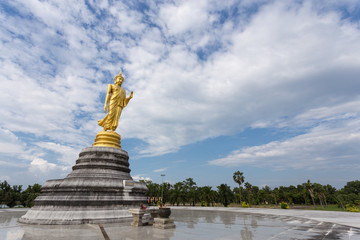 Fototapeta na wymiar Standing Buddha Statue