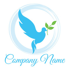 Fototapeta na wymiar dove of peace logo