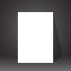 A piece of paper on the floor with a shadow on the wall vector