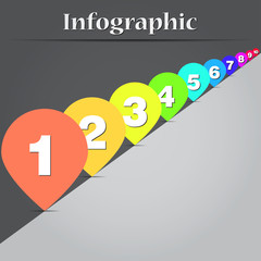 Infographic Template with pointers, vector illustration