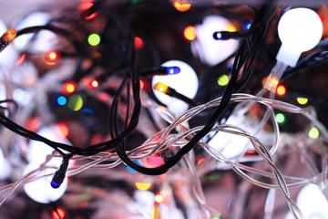 Christmas ornaments, garland, design, background