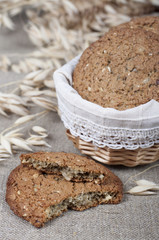 Oatmeal cookies in a basket