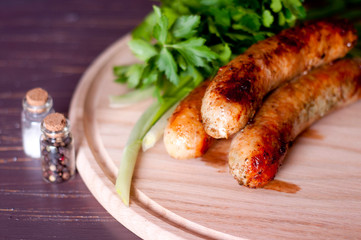 Barbecue tongs with sausege