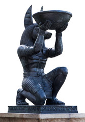 Fototapeta premium Egipska sztuka starożytna Anubis Sculpture Figurine Statue