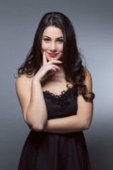 Beautiful girl interested expression