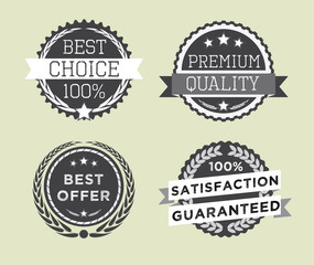 Set of vintage retro premium quality badges and labels