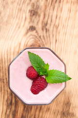 Summer berries smoothie with mint