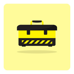 Vector of flat icon, tool box on isolated background