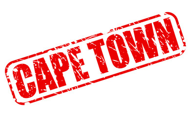 Cape town red stamp text