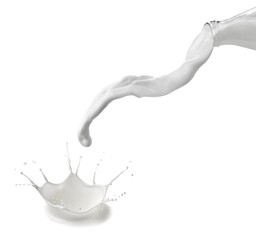 milk splash bottle drop white liquid