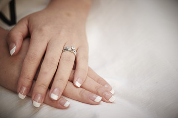 Bride's hand