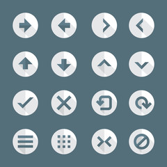vector flat design round various navigation menu buttons icons
