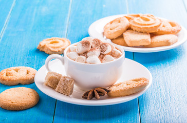 Hot chocolate with marshmallows