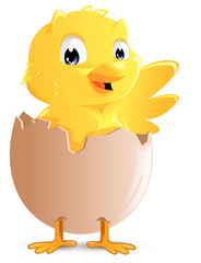 Standing easter chick