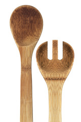 Two Wooden Spoons Bottom Border