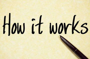 how it works text write on paper