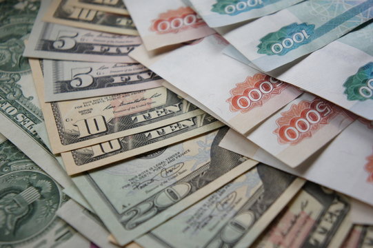 Russian rubles and american dollars