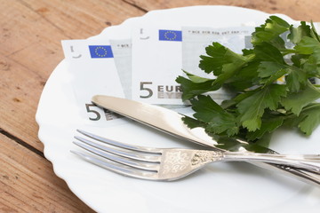 Poor portion of food on a plate