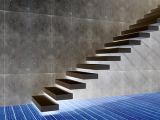 3D conceptual stair background