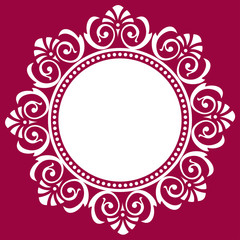 round ornamental frame, vector illustration