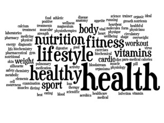 Obraz premium Conceptual health word cloud