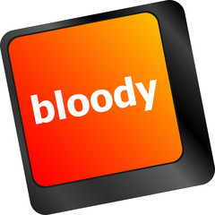 bloody button on computer pc keyboard key