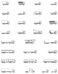 Vector trucks icons © Taras Livyy