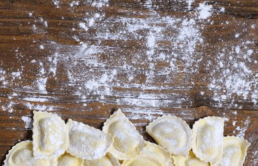 Preparing fresh ravioli.