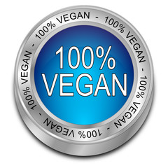 100% vegan Button
