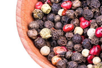 Grains of pepper in a bowl