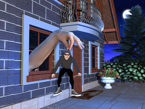 off burglars from home