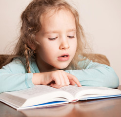 Girl reading book
