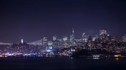 Foto op Canvas Skyline van San Francisco bij nacht © heyengel