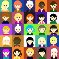 25 girls. Raster. 4 4