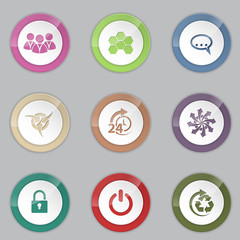 Fototapeta premium Colorful 3d button set