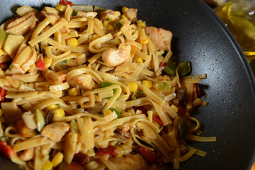 Traditional indonesian meal bami goreng