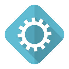 gears flat icon options sign