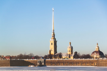 Fototapeta na wymiar The Peter and Paul Fortress. Saint Petersburg, Russia