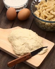 Preparing Hungarian Nokedli or Galuska (Pasta)