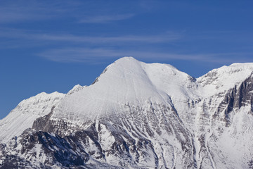 Fototapeta na wymiar Snow covered mountain Krn