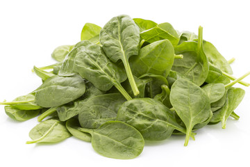 Spinach isolated on the white background.