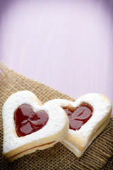 Cookies heart shape.