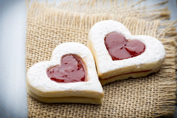 Cookies heart shape.