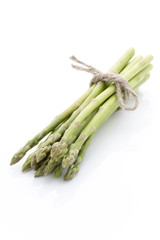 Asparagus isolated on the white background.