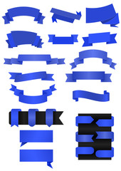 Fototapeta premium Blue ribbons collection