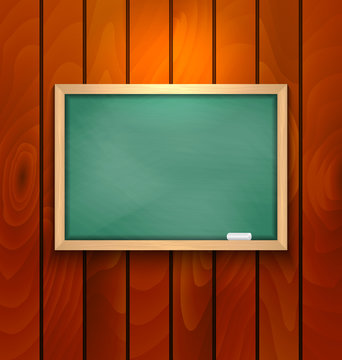 Chalkboard on wood background