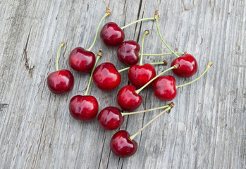 Sweet cherries close-up