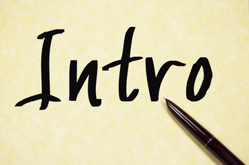 intro word write on paper