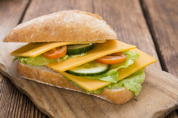 Fresh made Cheddar Sandwich