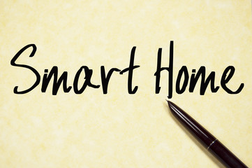 smart home text write on paper
